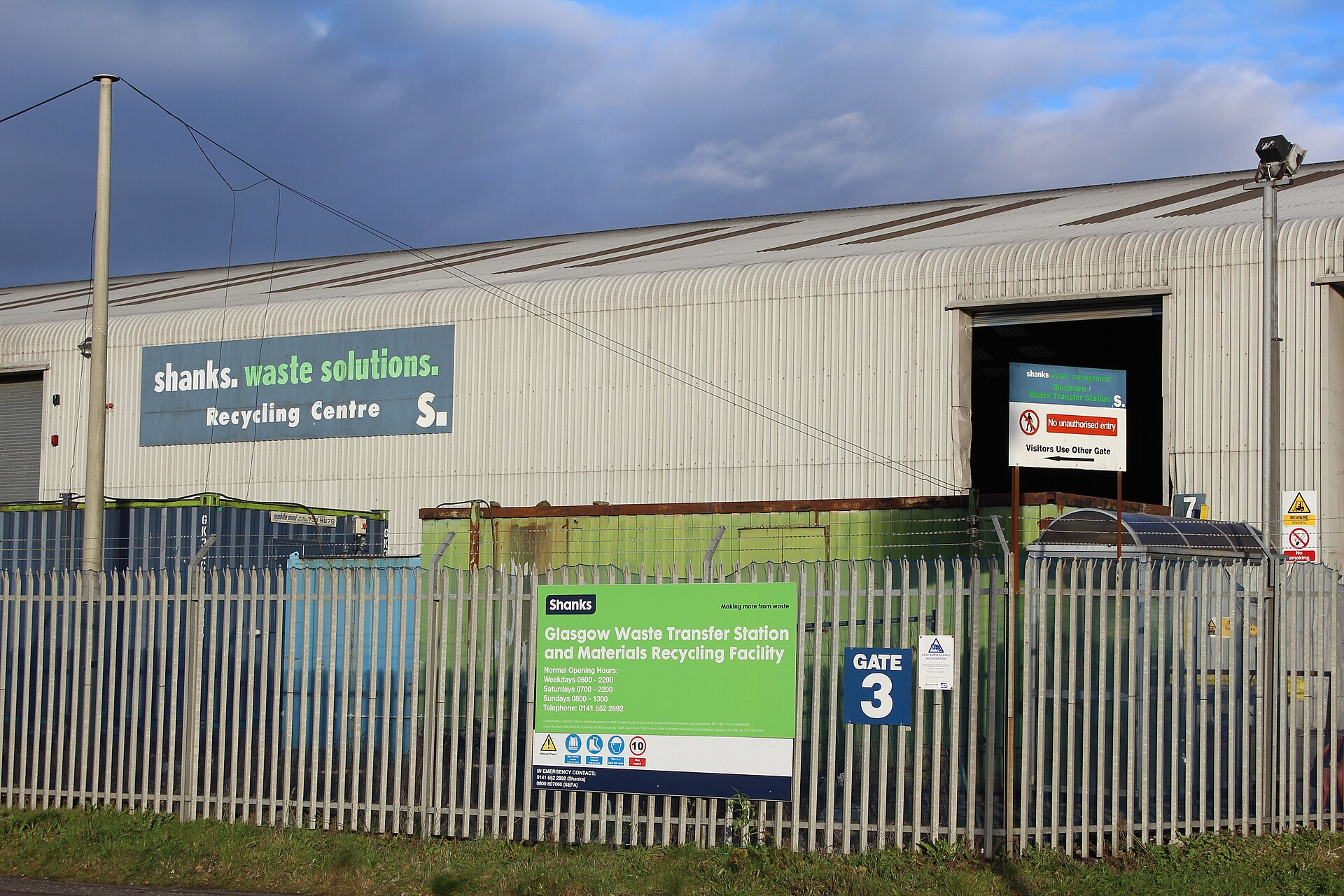 Waste transfer station and materials recycling facility in Glasgow, UK